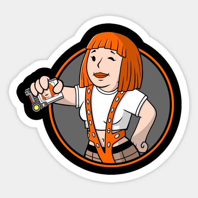 Supreme Vault Girl Sticker by Spazzy Newton